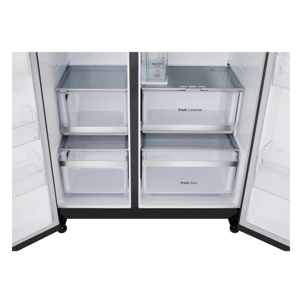 LG GSXE91EVAD 91.3cm Frost Free American Fridge Freezer - Essence Black Steel