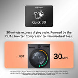 LG RHX7010TBB 10kg Heat Pump Tumble Dryer - Black