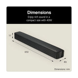 LG SQM1.AGBRLLK soundbar speaker 2.0 channels 40 W - Black