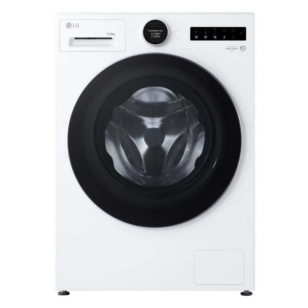 LG Series 10 AI Direct Drive WHX9016TLC - 11 kg Heat Pump Washer Dryer - White