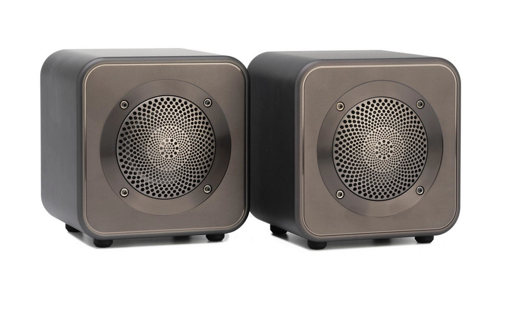 Mitchell Acoustics UStream Go Pair Portable active stereo wireless Speakers - Gun Metal Grey