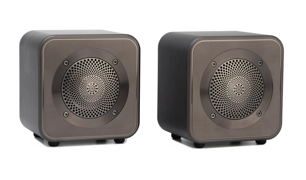 Mitchell Acoustics UStream Go Pair Portable active stereo wireless Speakers - Gun Metal Grey