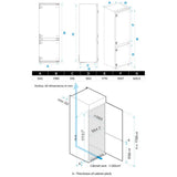 Midea MDRE379FGE01D 54cm 70/30 Built In Fridge Freezer - White
