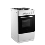 Midea MFO20DME4H109-WH 50cm Single Oven Electric Cooker with Solid Plate Hob - White