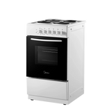 Midea MFO20DME4H109-WH 50cm Single Oven Electric Cooker with Solid Plate Hob - White