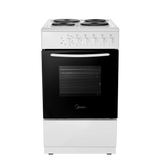Midea MFO20DME4H109-WH 50cm Single Oven Electric Cooker with Solid Plate Hob - White