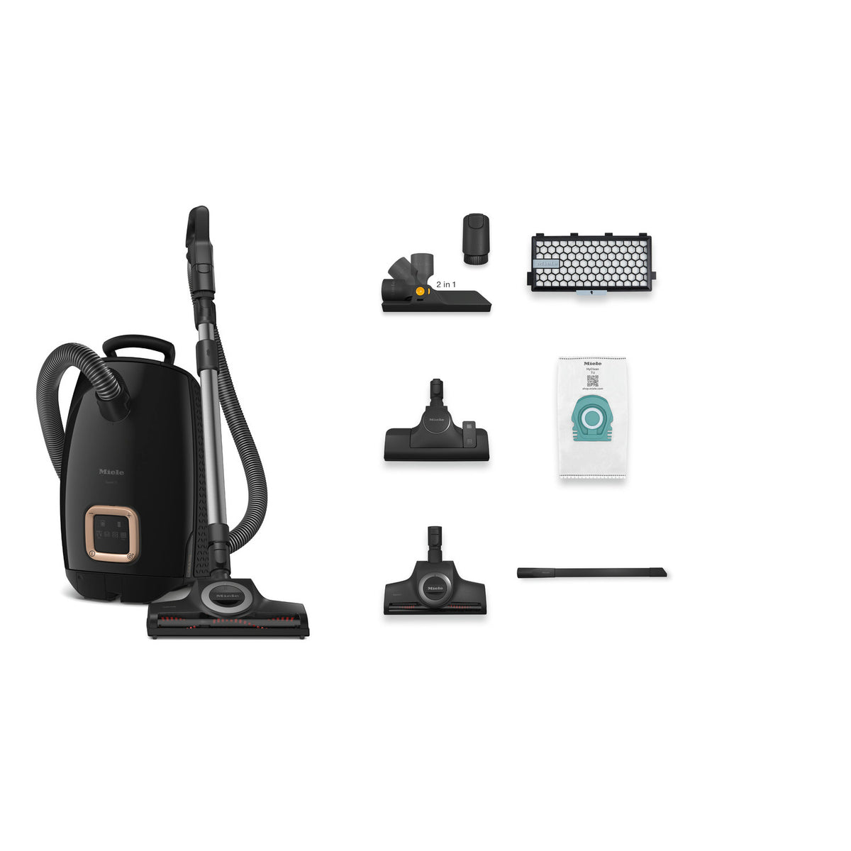 Miele GuardL1C&Dflex Cat & Dog Flex Cylinder Vacuum - Obsidian Black