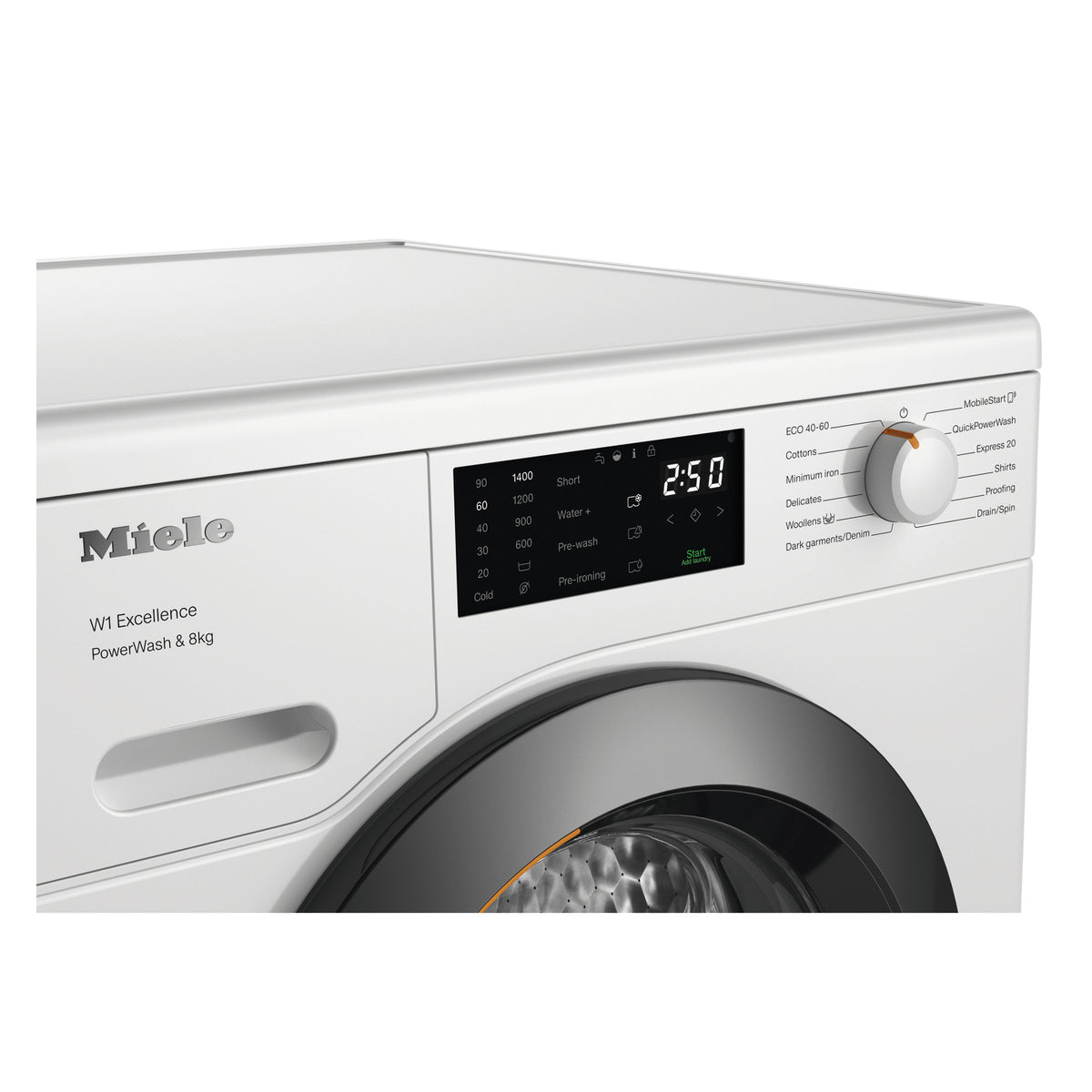 Miele WEB365 WCS 8kg 1400 Spin Washing Machine - Lotus White
