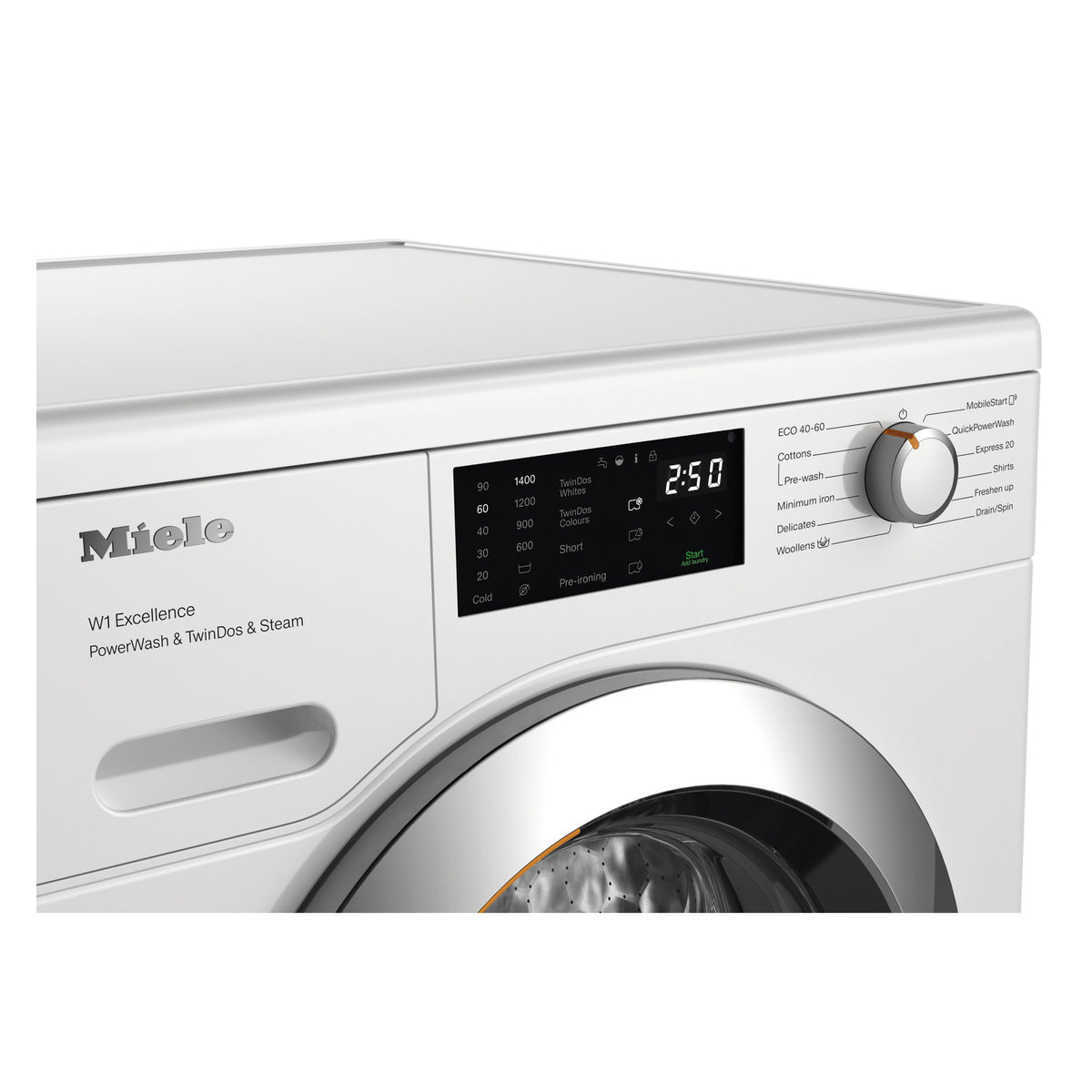 Miele WEG885 WCS 9kg 1400 Spin Washing Machine - Lotus White
