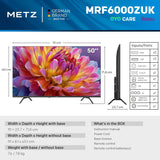 Metz 50MRF6000ZUK 50" 4K DLED Smart TV - Black