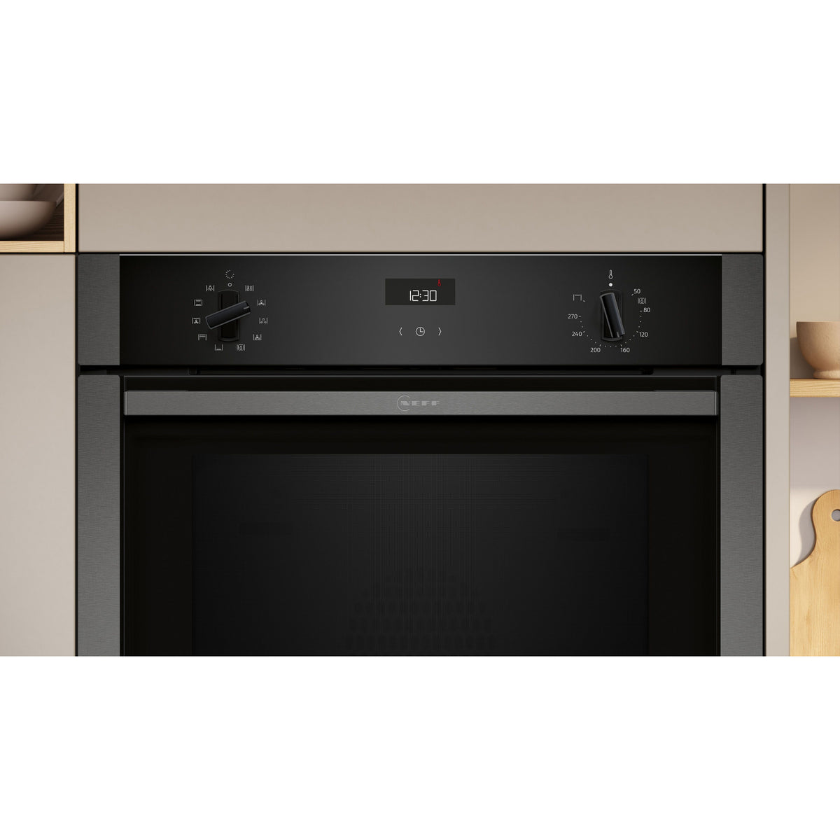 Neff B3ACE4AG3B Slide & Hide 59.4cm Built In Electric Single Oven - Graphite Grey