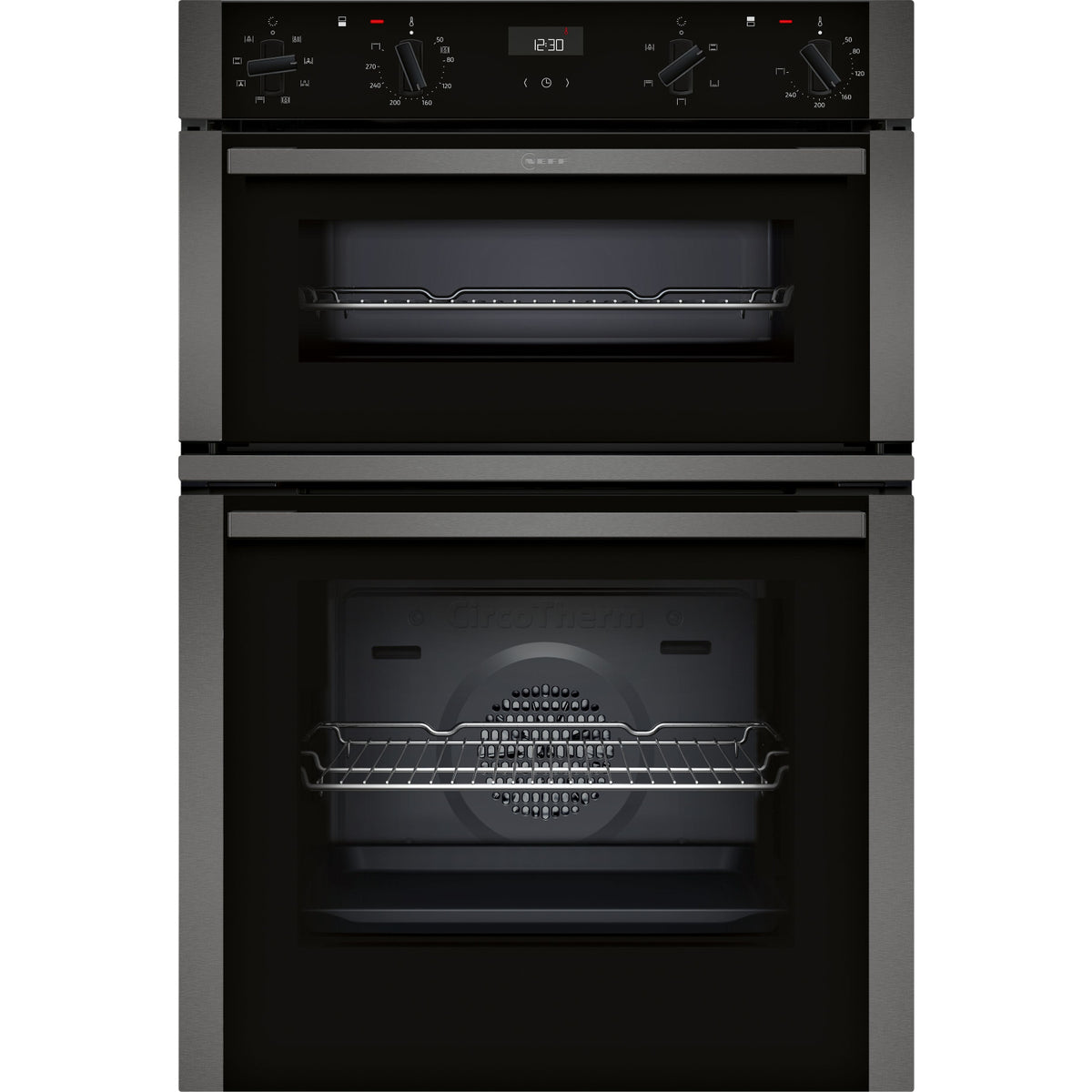 Neff U1ACE2AG3B 59.4cm Built In Electric Double Oven - Graphite Grey