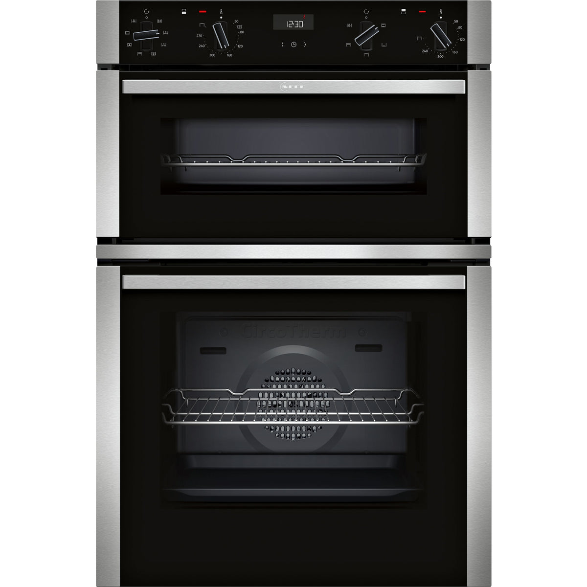 Neff U1ACE2AN3B 59.4cm Built In Electric Double Oven - Stainless Steel