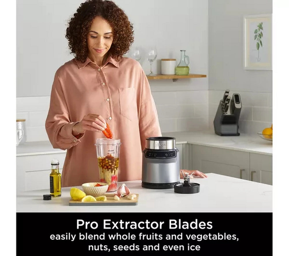 Ninja BN500UK Motorised Compact Blender with Auto-iQ – Dark Grey