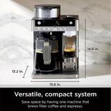 Ninja CFN802UK Espresso & Filter Coffee Machine - Silver / Black