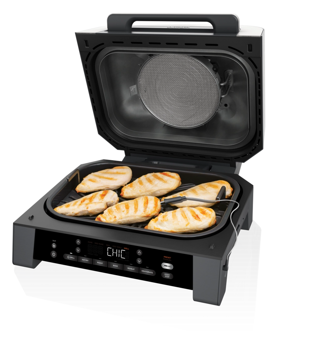Ninja DG551UK Electric Air-Grill & Fryer - Black/Stainless Steel