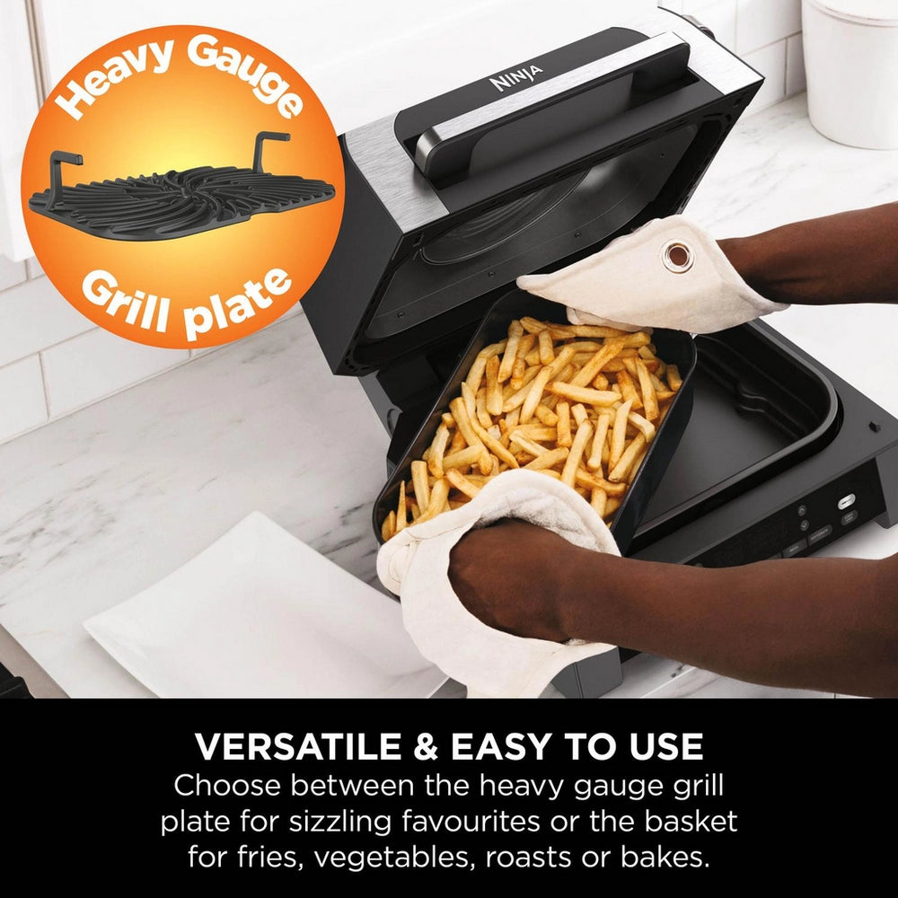 Ninja DG551UK Electric Air-Grill & Fryer - Black/Stainless Steel