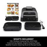 Ninja DG551UK Electric Air-Grill & Fryer - Black/Stainless Steel