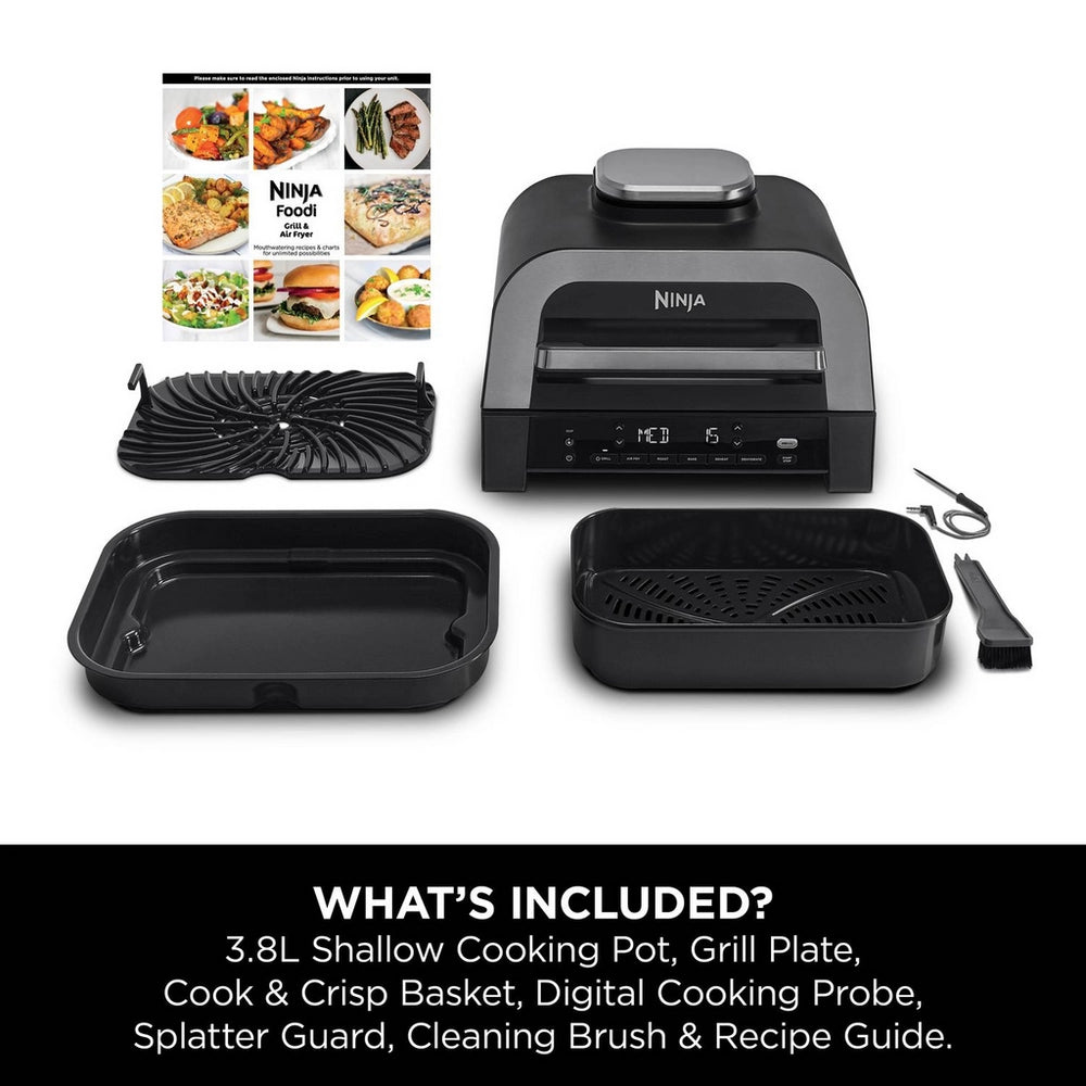 Ninja DG551UK Electric Air-Grill & Fryer - Black/Stainless Steel
