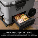 Ninja FB245UKGY Ninja FrostVault 45QT/42L Wheeled Cooler with Dry Zone - Slate Grey