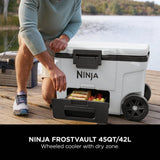 Ninja FB245UKWH Ninja FrostVault 45QT/42L Wheeled Cooler with Dry Zone - Cloud White