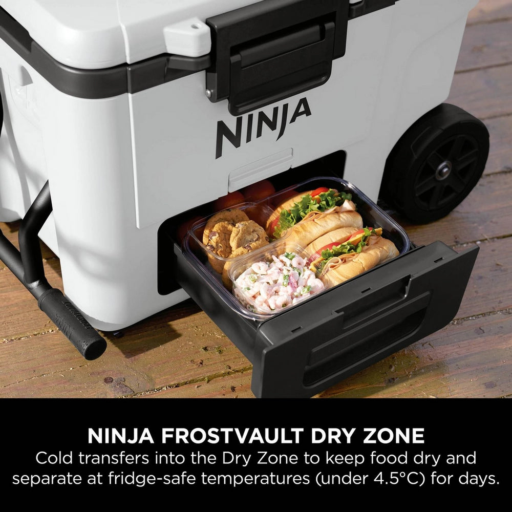 Ninja FB245UKWH Ninja FrostVault 45QT/42L Wheeled Cooler with Dry Zone - Cloud White