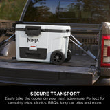 Ninja FB245UKWH Ninja FrostVault 45QT/42L Wheeled Cooler with Dry Zone - Cloud White