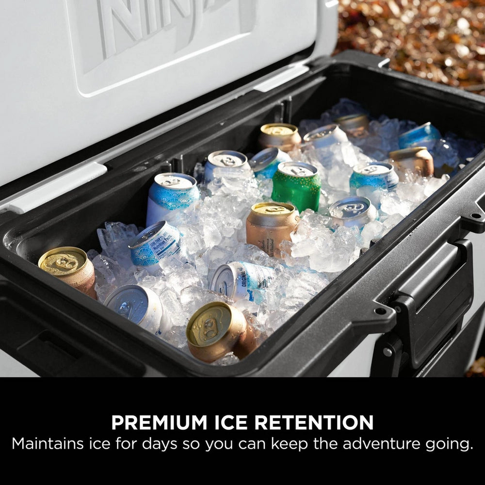 Ninja FB265EUUKWH Ninja FrostVault 65QT/61L Wheeled Cooler with Dry Zone - Cloud White