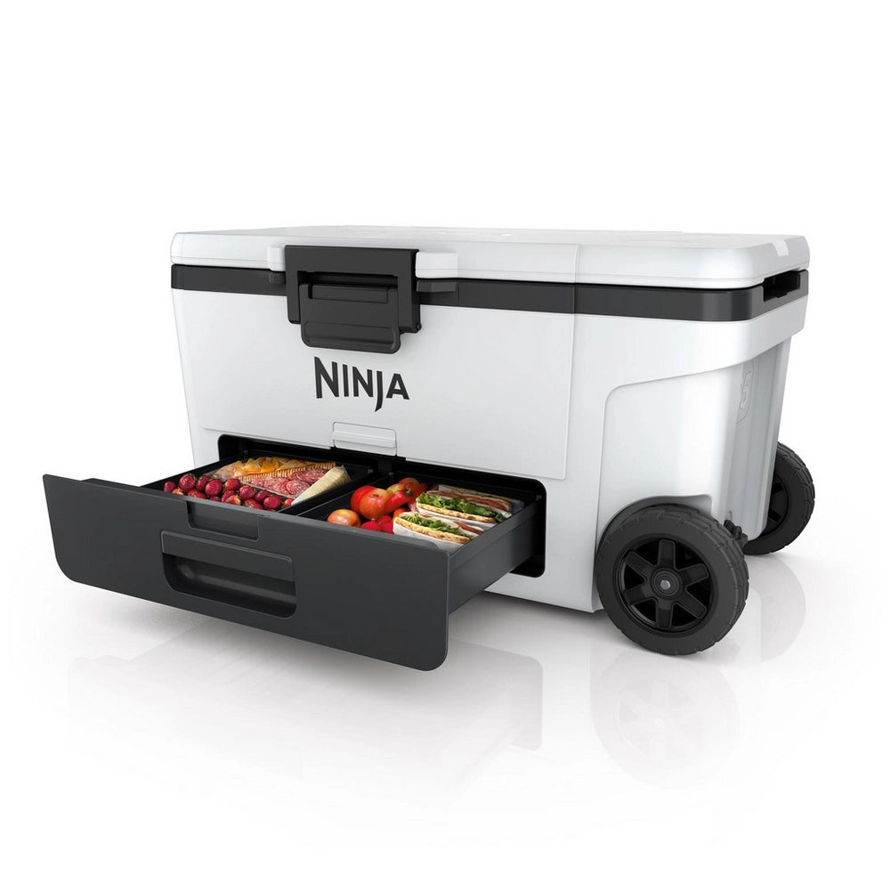 Ninja FB265EUUKWH Ninja FrostVault 65QT/61L Wheeled Cooler with Dry Zone - Cloud White