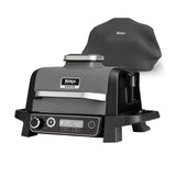 Ninja OG703UK Outdoor Woodfire Electric BBQ Grill & Smoker with Cover - Black