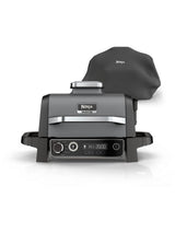 Ninja OG703UK Outdoor Woodfire Electric BBQ Grill & Smoker with Cover - Black