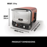 Ninja OO101UK Ninja Woodfire Outdoor Oven- Artisan Pizza Maker and BBQ Smoker - Terracotta/Steel