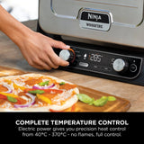 Ninja OO101UK Ninja Woodfire Outdoor Oven- Artisan Pizza Maker and BBQ Smoker - Terracotta/Steel