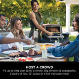 Ninja OO101UK Ninja Woodfire Outdoor Oven- Artisan Pizza Maker and BBQ Smoker - Terracotta/Steel