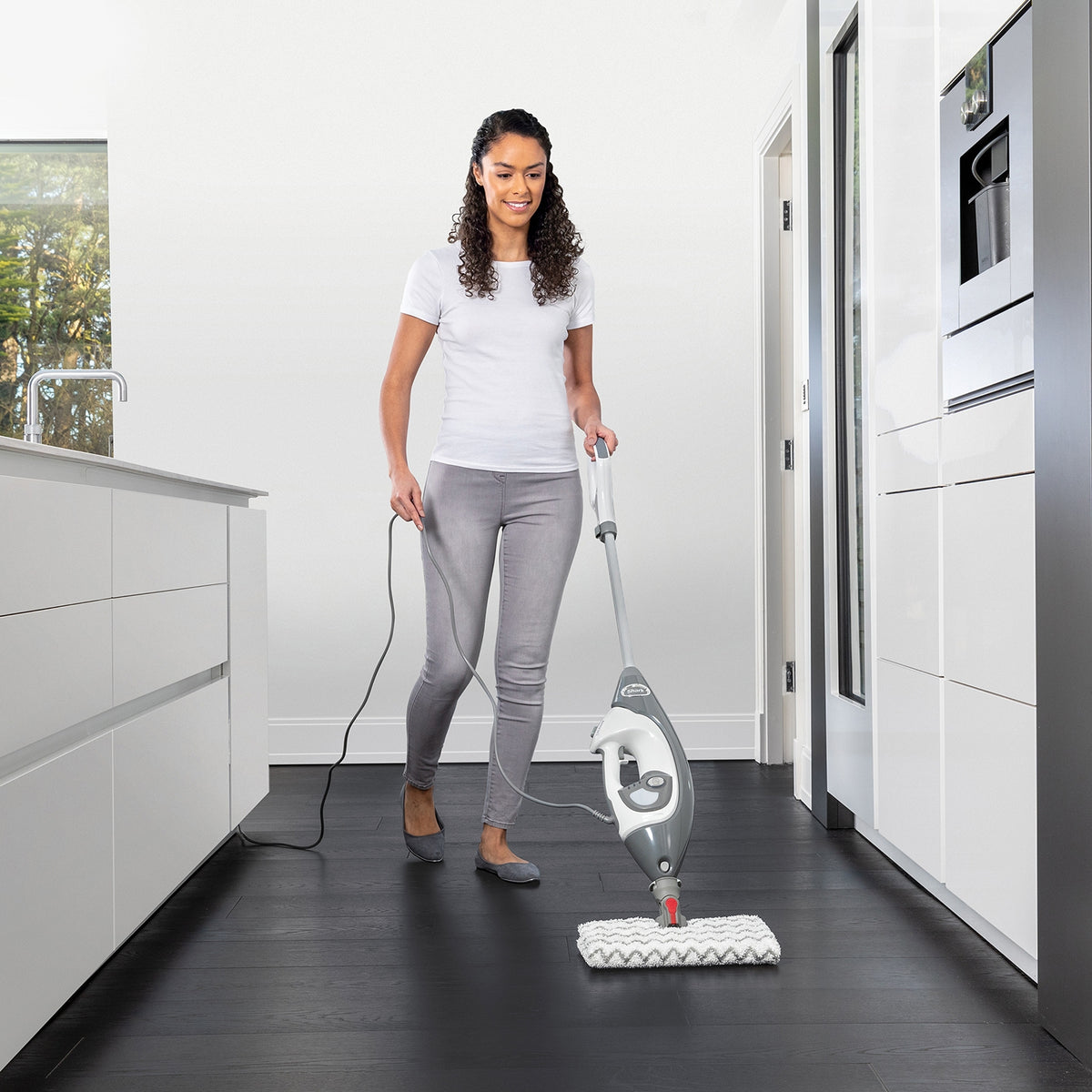 Shark S6005UK Floor & Handheld Steam Cleaner - Shark Steel Grey/Bordeaux