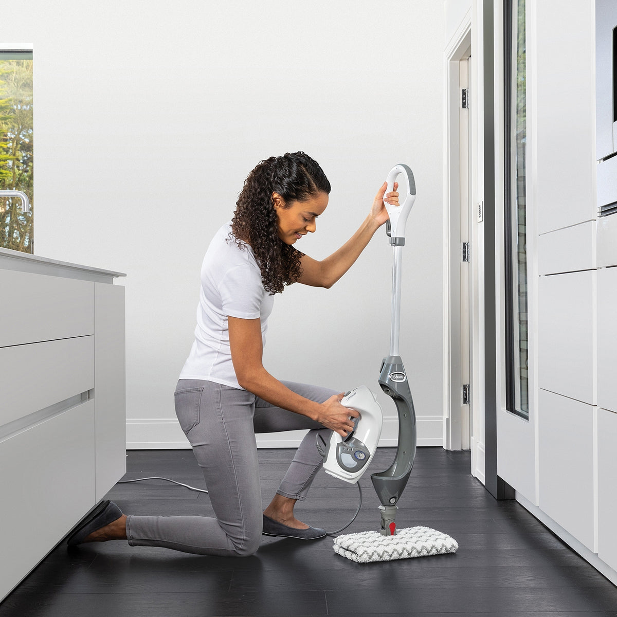 Shark S6005UK Floor & Handheld Steam Cleaner - Shark Steel Grey/Bordeaux