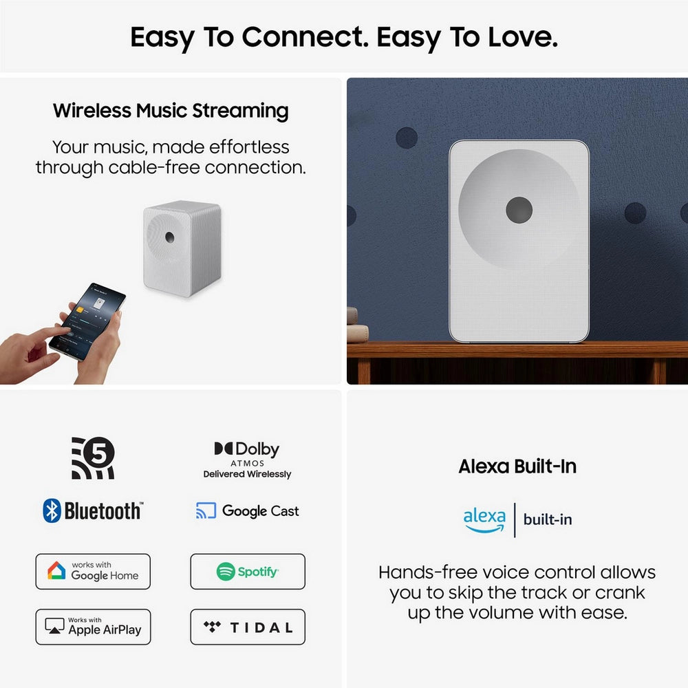 Samsung HW-LS71H/XU Multi-Directional Music Studio 7 WiFi-Bluetooth Wireless Speaker - White