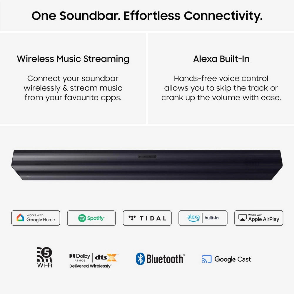 Samsung HW-Q990H/XU 11.1.4ch Q-Series Soundbar with Subwoofer & Rear Speaker - Titan Black