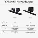 Samsung HW-Q990H/XU 11.1.4ch Q-Series Soundbar with Subwoofer & Rear Speaker - Titan Black