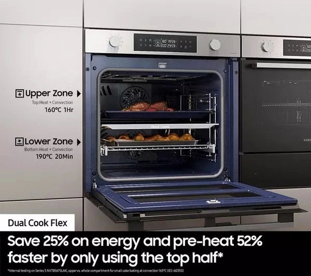 Samsung NV7B45305AK/U4 59.5cm Built In Electric Single Oven - Black Glass