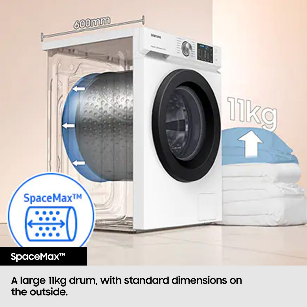 Samsung WW11DG5B25AEEU 11kg 1400 Spin Washing Machine - White