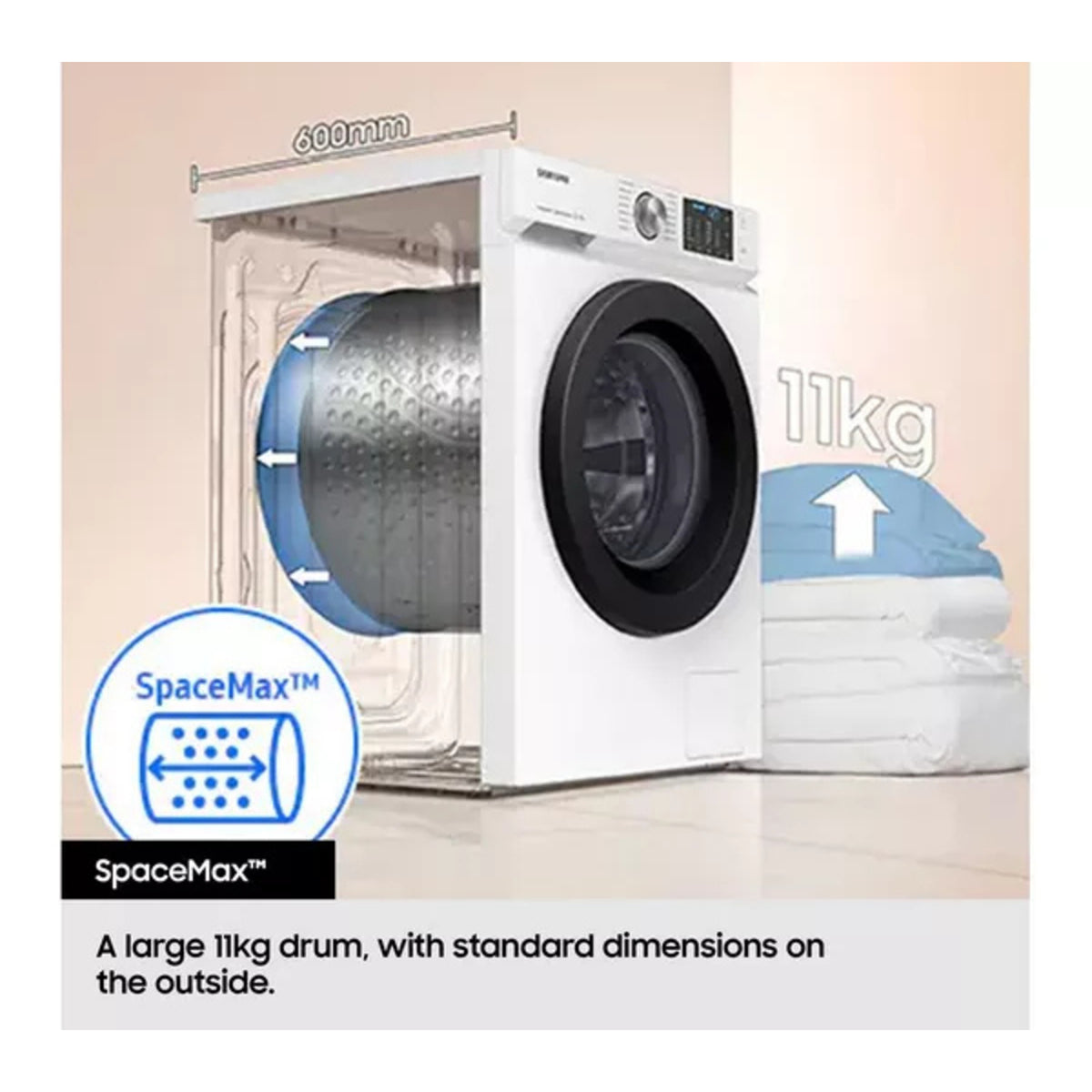 Samsung WW11DG6B25LEU1 11kg 1400 spin Washing Machine - White