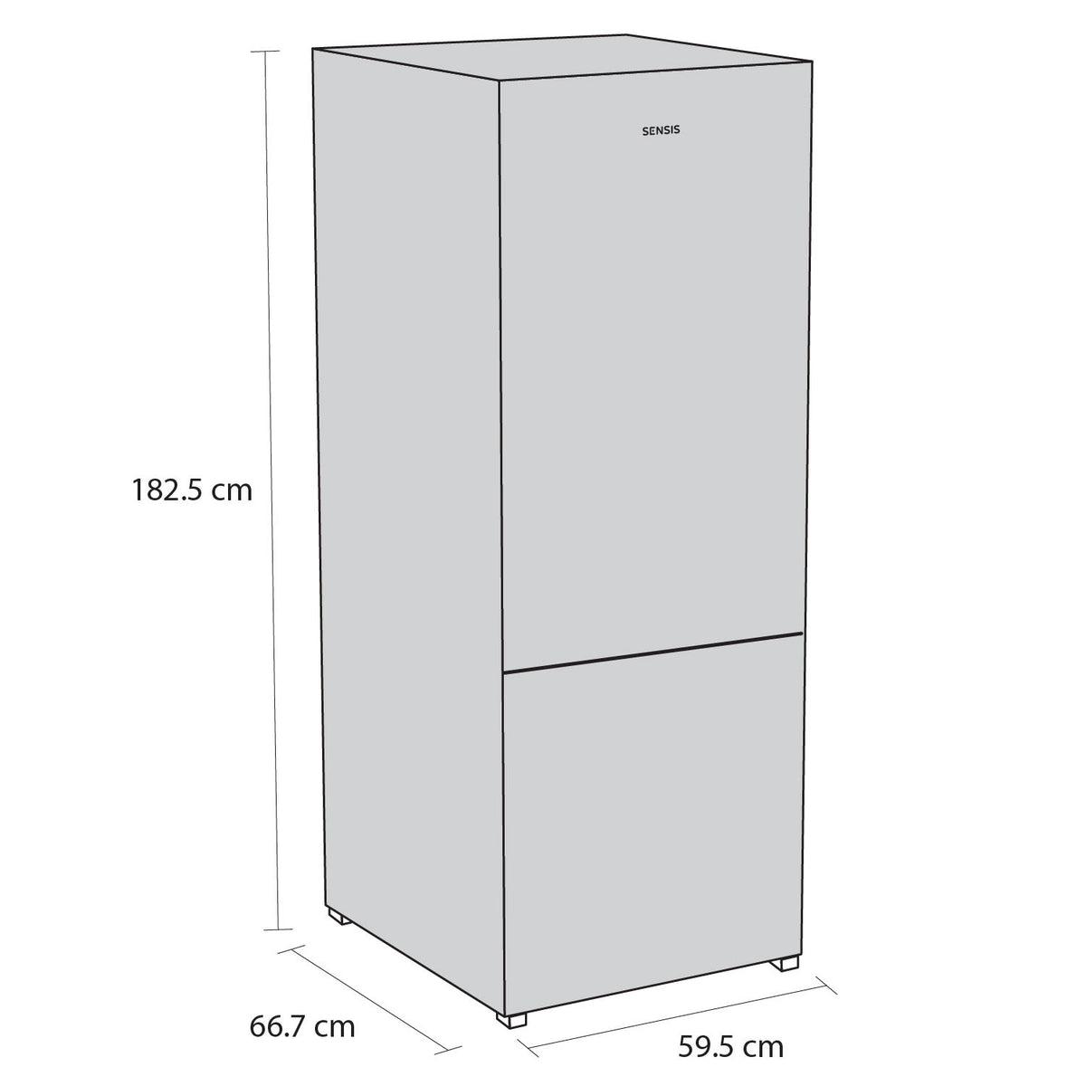 Sensis RFCMF0160ES 59.5cm 60/40 Total NoFrost Fridge Freezer - Silver