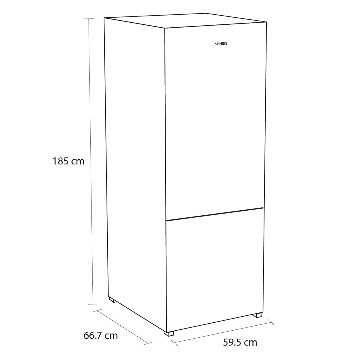 Sensis RFCMF0160EW 59.5cm 60/40 Total NoFrost Fridge Freezer - White