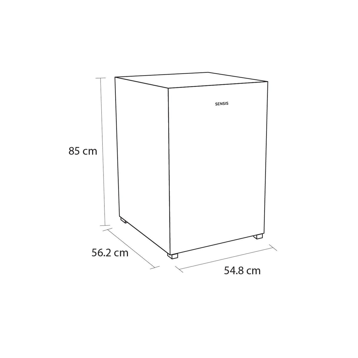 Sensis RFUCF01F54EW 54.8cm Undercounter Fridge with Ice Box - White
