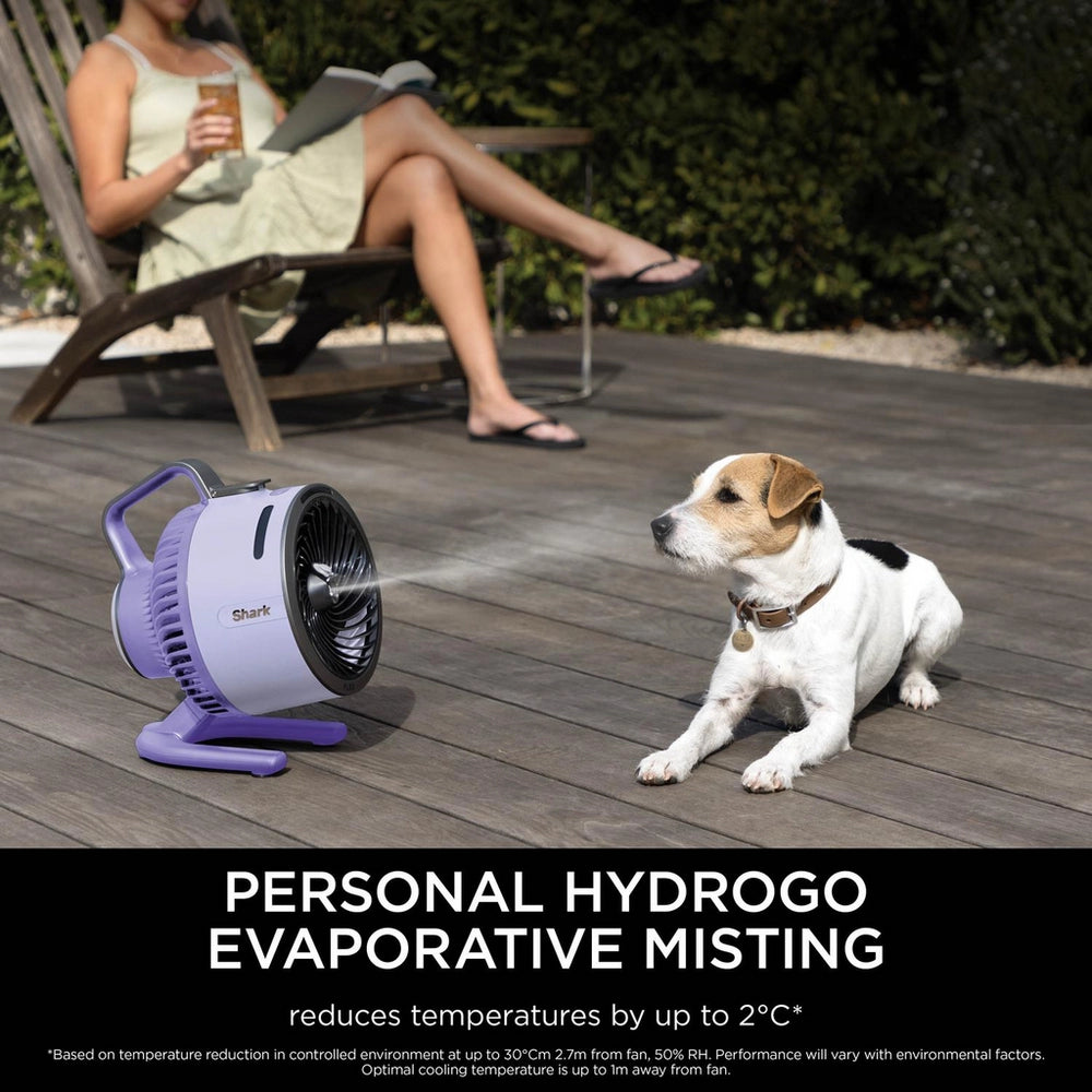 Shark FA050UKLV FlexBreeze TableMate Indoor to Outdoor High-Velocity Tabletop Fan - Lavender