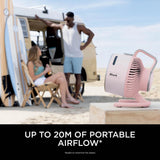 Shark FA050UKPK FlexBreeze TableMate Indoor to Outdoor High-Velocity Tabletop Fan - Ballet Pink