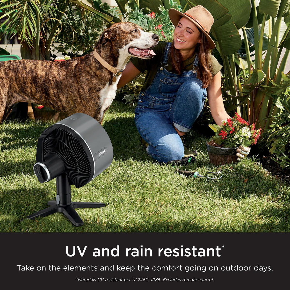 Shark FA150UK FlexBreeze TableMate Indoor to OutdoorTabletop Fan - Winter Fog