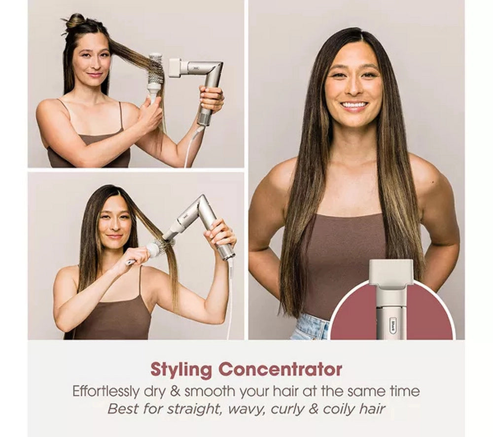 Shark HD446SLUK FlexStyle Air Styler & Hair Dryer -5 Attachments - Stone