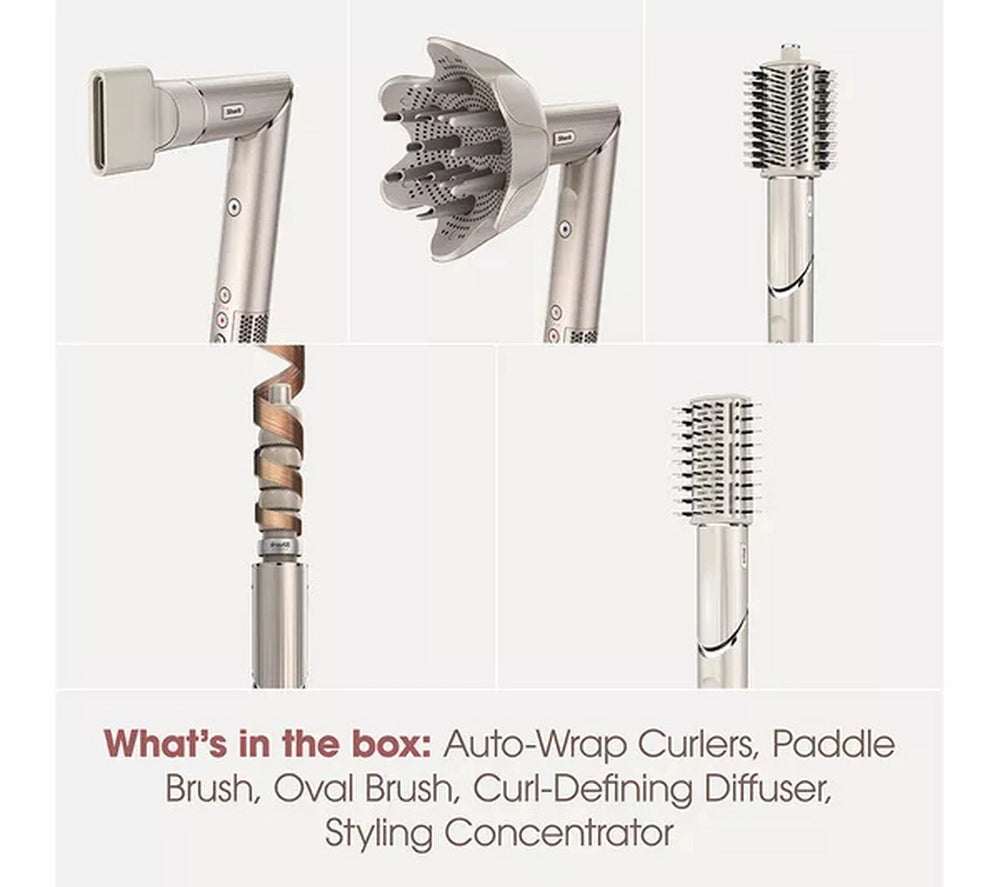 Shark HD446SLUK FlexStyle Air Styler & Hair Dryer -5 Attachments - Stone